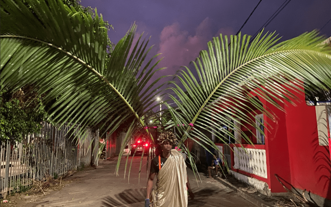 Création d’une parade à Bandrélé, Mayotte, pour le festival Wana Mitsé